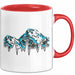 Ski Tasse Geschenk Grafik Skiberge Berge Becher Rot Trendation