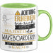 Wakeboarderin Tasse Geschenk Lustiger Spruch Bitte Erheben Sie Sich Seine Majestät Die Wakeboarderin Betritt Den Raum Grün Trendation