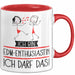 Geschenk für EDM-Enthusiastin Tasse Lustige Geschenkidee Geburtstag Ich Bin EDM-Enthusiastin Ich Darf Das Rot Trendation