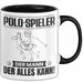 Polo-Spieler Tasse Geschenk für Polo-Spieler Der Mann Der Alles Kann Geschenkidee zum Geburtstag Schwarz Trendation