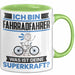 Fahrradfahrer Tasse Geschenk für Fahrradfahrer Geburtstag Lustiger Spruch Kaffee-Becher Was Ist Deine Superkraft Grün Trendation
