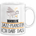 Geschenk für Jazz-Pianistin Tasse Lustige Geschenkidee Geburtstag Ich Bin Jazz-Pianistin Ich Darf Das Weiß Trendation