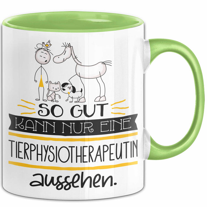 Tierphysiotherapeutin Geschenk Tasse So Gut Kann Nur Eine Tierphysiotherapeutin Aussehen Geschenkidee Geburtstag Weihnachten Lustig Grün Trendation