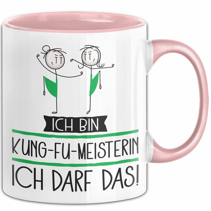Geschenk für Kung-Fu-Meisterin Tasse Lustige Geschenkidee Geburtstag Ich Bin Kung-Fu-Meisterin Ich Darf Das Rosa Trendation