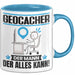 Geocacher Tasse Geschenk für Geocacher Der Mann Der Alles Kann Geschenkidee zum Geburtstag Blau Trendation