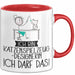 Geschenk für Katzenspielzeug-Designerin Tasse Lustige Geschenkidee Geburtstag Ich Bin Katzenspielzeug-Designerin Ich Darf Das Rot Trendation