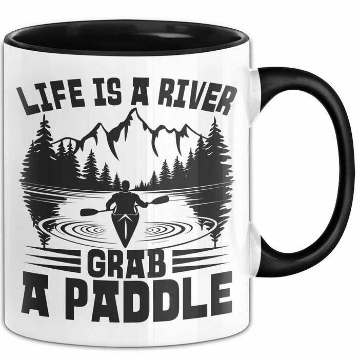 Rudern Tasse Geschenk Life Is A River Grab A Paddle Becher Trendation