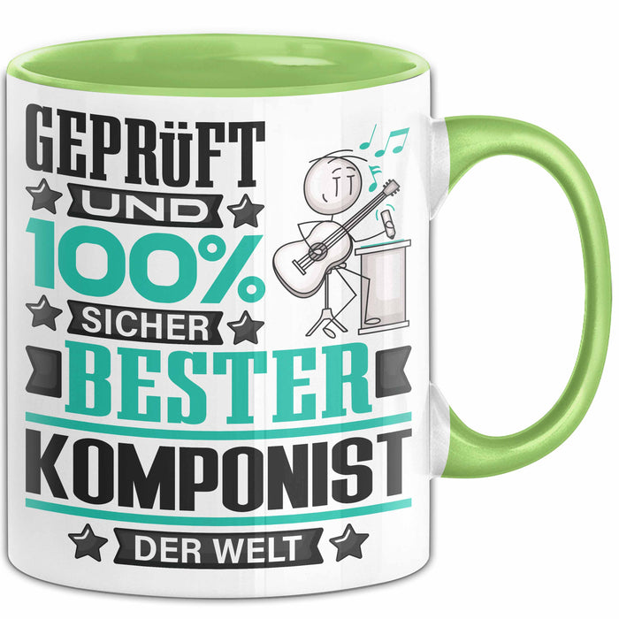 Komponist Geschenk Lustiger Spruch für Komponist Geschenkidee Bester Komponist Der Welt Grün Trendation