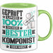 Komponist Geschenk Lustiger Spruch für Komponist Geschenkidee Bester Komponist Der Welt Grün Trendation