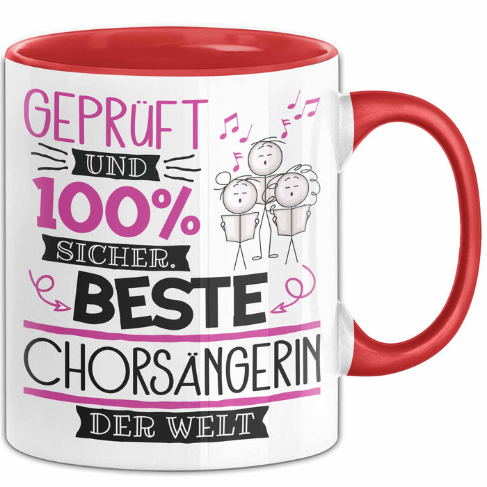 Chorsängerin Geschenk Becher Tasse Gott Schuf Alle Menschen Gleich Nur Die Besten Durfeten Chorsängerin Werden Geschenkidee Lustig Rot Trendation