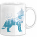 Wolf Tasse Geschenk Heulender Wolf Vögel Mond Silhouetten Geschenkidee Lustig Weiß Trendation