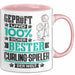 Curling-Spieler Geschenk Lustiger Spruch für Curling-Spieler Geschenkidee Bester Curling-Spieler Der Welt Rosa Trendation