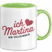 Martina Tasse Geschenk Ich Bin Vollkommen Martina Geschenkidee Geburtstag Grün Trendation