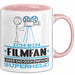 Filmfan Geschenk Tasse Ich Bin Filmfan Aber Sag Doch Einfach Superheld Lustige Geschenkdiee für Filmfan Kaffee-Becher Rosa Trendation