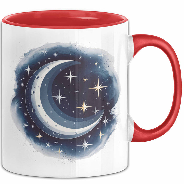 Astronomie Tasse Geschenkidee für Sternengucker Spruch Rot Trendation