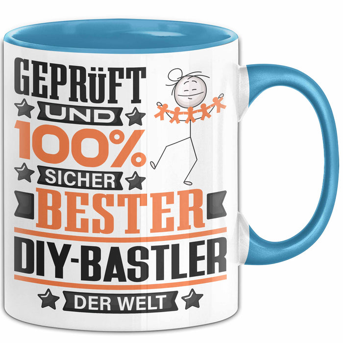 DIY-Bastler Geschenk Lustiger Spruch für DIY-Bastler Geschenkidee Bester DIY-Bastler Der Welt Blau Trendation