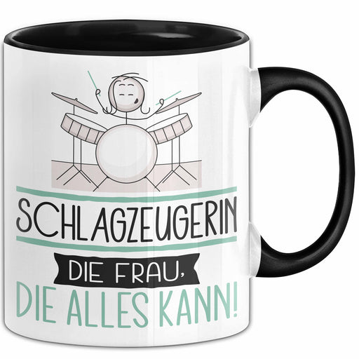 Schlagzeugerin Geschenk Tasse Becher Die Frau Die Allen Kann Geschenkidee für eine Schlagzeugerin Lustig Trendation