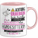 Hundesitterin Tasse Geschenk Lustiger Spruch Bitte Erheben Sie Sich Seine Majestät Die Hundesitterin Betritt Den Raum Rosa Trendation