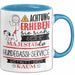 Hundegassi-Service Tasse Geschenk Lustiger Spruch Bitte Erheben Sie Sich Seine Majestät Die Hundegassi-Service Betritt Den Raum Blau Trendation