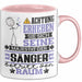 Sänger Geschenk Tasse Lustiger Spruch Erheben Sie Sich Der Sänger Betritt den Raum Rosa Trendation