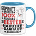 Haustiersanitäter Geschenk Lustiger Spruch für Haustiersanitäter Geschenkidee Bester Haustiersanitäter Der Welt Blau Trendation
