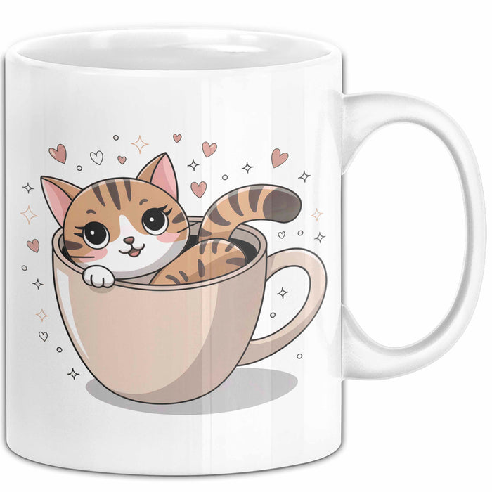 Katzenbesitzer Tasse Geschenk Lustige Geschenkidee Spruch Für Katzen Eltern Weiß Trendation