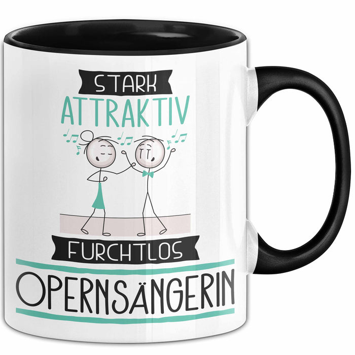 Opernsängerin Tasse Geschenk Becher Stark Attraktiv Furchtlos Opernsängerin Lustige Geschenkidee Trendation