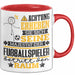 Fußballspieler Geschenk Tasse Lustiger Spruch Erheben Sie Sich Der Fußballspieler Betritt den Raum Rot Trendation