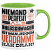 Halbschwäger Geschenk Tasse Lustige Geschenkidee für Halbschwäger Geburtstag Kaffee-Becher Niemand Ist Perfekt Aber Als Halbschwäger Ist Man Nah Dran Grün Trendation