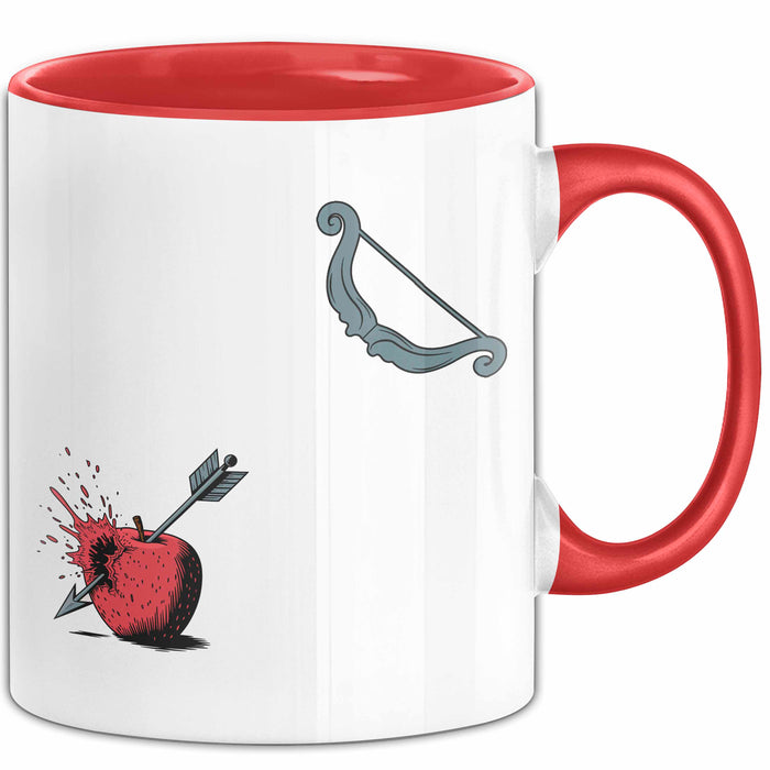 Bogenjäger Tasse Geschenkidee Bogenschütze Lustiger Spruch Geschenkidee Lustig Rot Trendation