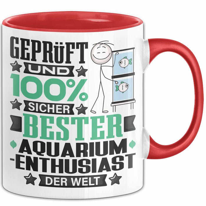 Aquarium-Enthusiast Geschenk Lustiger Spruch für Aquarium-Enthusiast Geschenkidee Bester Aquarium-Enthusiast Der Welt Rot Trendation