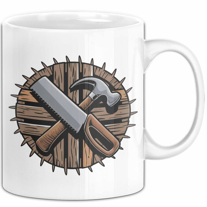 Zimmerer Tasse Geschenkidee Holzverarbeitung Experte Geschenkidee Lustig Weiß Trendation
