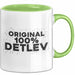 Detlev Tasse Original 100% Detlev Geschenk Grün Trendation