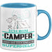 Camper Geschenk Tasse Ich Bin Camper Aber Sag Doch Einfach Superheld Lustige Geschenkdiee für Camper Kaffee-Becher Blau Trendation