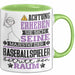 Baseballspieler Geschenk Tasse Lustiger Spruch Erheben Sie Sich Der Baseballspieler Betritt den Raum Grün Trendation