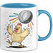 Hühnerliebhaber Tasse Geschenkidee für Geflügel Fans Blau Trendation