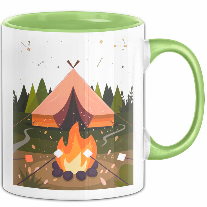 Camper Tasse Geschenk Lustige Geschenkidee Spruch Für Outdoor Abenteurer Grün Trendation