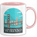 Francisco Kalifornien USA Tasse Geschenk Lustige Geschenkidee Spruch Rosa Trendation