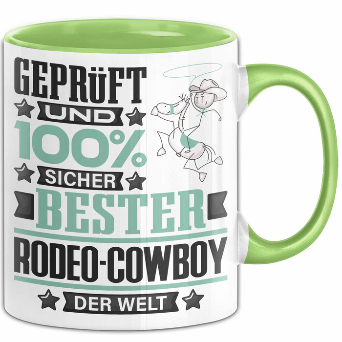 Rodeo-Cowboy Geschenk Lustiger Spruch für Rodeo-Cowboy Geschenkidee Bester Rodeo-Cowboy Der Welt Grün Trendation