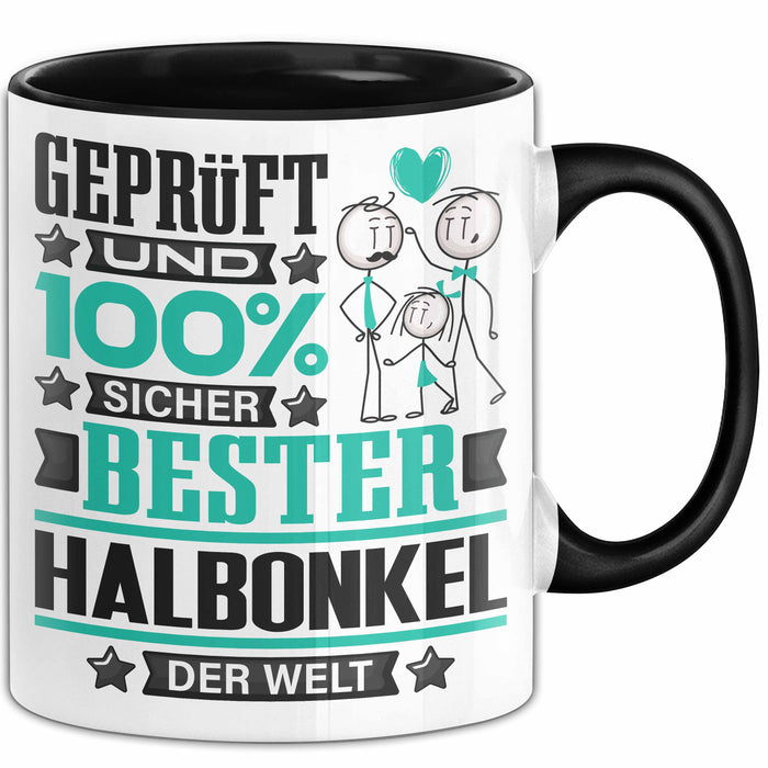 Halbonkel Geschenk Lustiger Spruch für Halbonkel Geschenkidee Bester Halbonkel Der Welt Schwarz Trendation