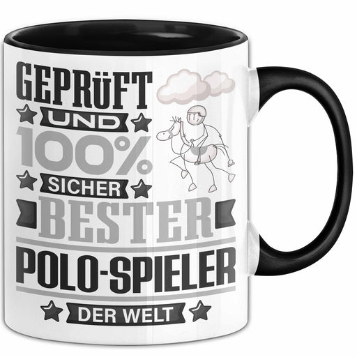 Polo-Spieler Geschenk Lustiger Spruch für Polo-Spieler Geschenkidee Bester Polo-Spieler Der Welt Schwarz Trendation
