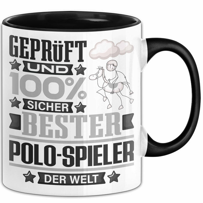 Polo-Spieler Geschenk Lustiger Spruch für Polo-Spieler Geschenkidee Bester Polo-Spieler Der Welt Schwarz Trendation