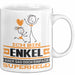 Enkel Geschenk Tasse Ich Bin Enkel Aber Sag Doch Einfach Superheld Lustige Geschenkdiee für Enkel Kaffee-Becher Weiß Trendation