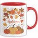 Herbstzeit Tasse Geschenkidee für Herbstliebhaber Rot Trendation