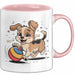 Hunde Liebhaber Tasse Geschenkidee für Hundefreunde Rosa Trendation