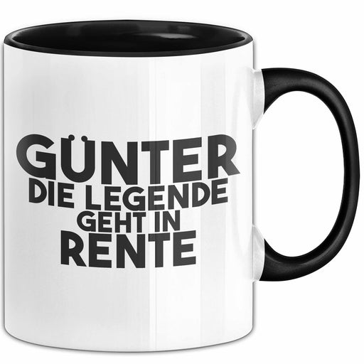 Guenter Tasse Guenter – Die Legende Geht In Rente Geschenk Schwarz Trendation