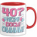 40er Geburtstag Geschenk Männer Frauen 40 Nein Doch Ohhhh Lustiger Spruch Geschenkidee Kaffee-Becher Rot Trendation