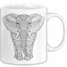 Elefant Mandala Tasse Geschenk Lustige Geschenkidee Spruch Weiß Trendation