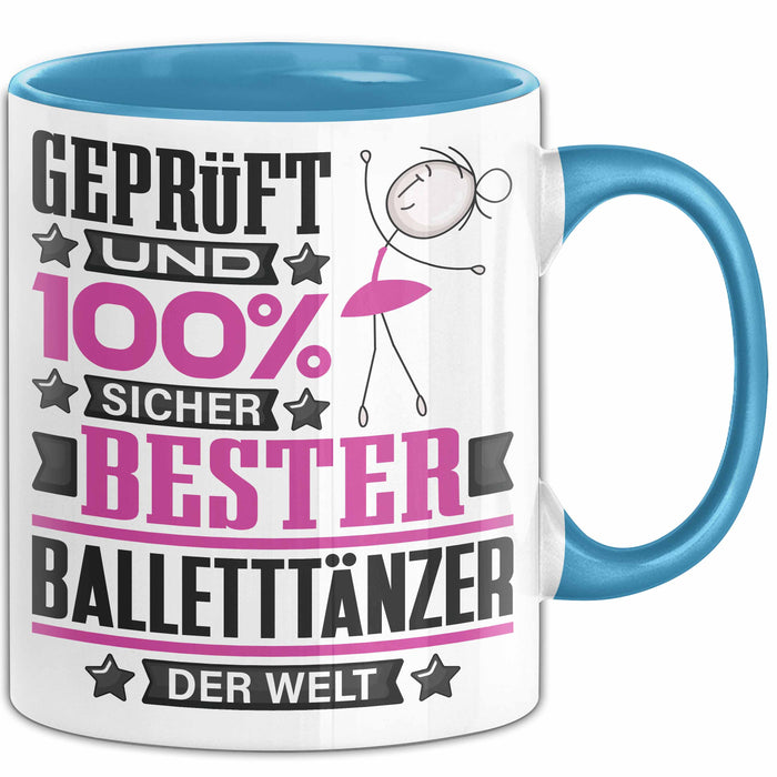Balletttänzer Geschenk Lustiger Spruch für Balletttänzer Geschenkidee Bester Balletttänzer Der Welt Blau Trendation