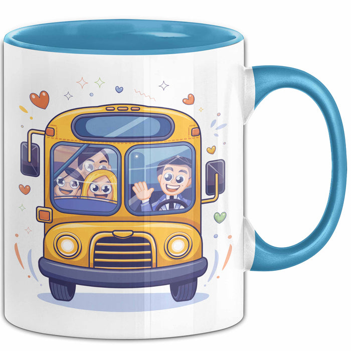 Busfahrer Tasse Geschenk Lustige Geschenkidee Spruch Für Öffentlichen Verkehr Helden Blau Trendation